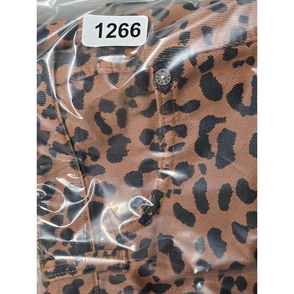 We The Free People Womens Size 27 Zip it‎ Up Leopard Print Mini Skirt